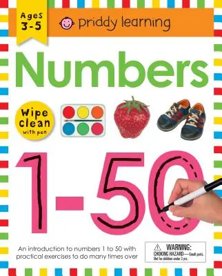 Caiet de lucru Wipe Clean: Numerele 1-50: Vârsta 3-5 ani; Șterge cu pixul - Wipe Clean Workbook: Numbers 1-50: Ages 3-5; Wipe-Clean with Pen