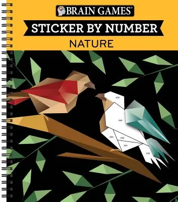 Brain Games - Autocolant după număr: Natura (28 de imagini pentru autocolant) - Brain Games - Sticker by Number: Nature (28 Images to Sticker)