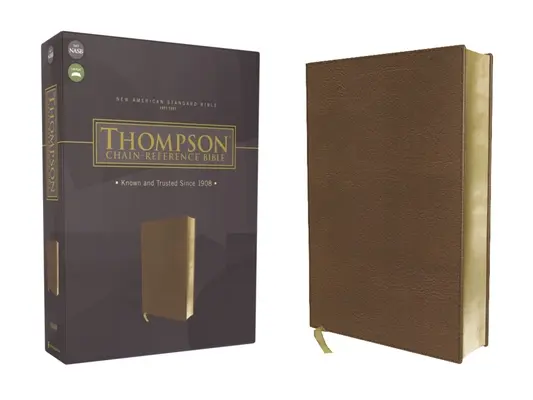 Nasb, Biblia cu referință în lanț Thompson, Leathersoft, maro, litere roșii, 1977 Text - Nasb, Thompson Chain-Reference Bible, Leathersoft, Brown, Red Letter, 1977 Text