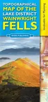 Harta topografică a Lake District Wainwright Fells - Topographical Map of the Lake District Wainwright Fells