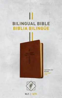 Biblie bilingvă / Biblia Bilinge Nlt/Ntv (piele, maro) - Bilingual Bible / Biblia Bilinge Nlt/Ntv (Leatherlike, Brown)