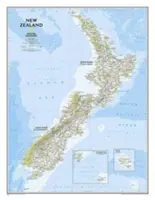 National Geographic: Noua Zeelandă - Hartă clasică de perete (23.5 X 30.25 Inches) - National Geographic: New Zealand Classic Wall Map (23.5 X 30.25 Inches)