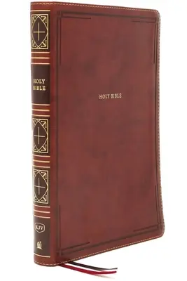 Kjv, Biblie Thinline, Giant Print, Leathersoft, maro, indexată cu degetul mare, ediție cu litere roșii, Comfort Print: Sfânta Biblie, versiunea King James - Kjv, Thinline Bible, Giant Print, Leathersoft, Brown, Thumb Indexed, Red Letter Edition, Comfort Print: Holy Bible, King James Version