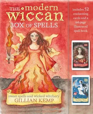Modern Wiccan Box of Spells - Include 52 de cărți fermecătoare și o carte de vrăji ilustrată de 64 de pagini - Modern Wiccan Box of Spells - Includes 52 Enchanting Cards and a 64-Page Illustrated Spell Book