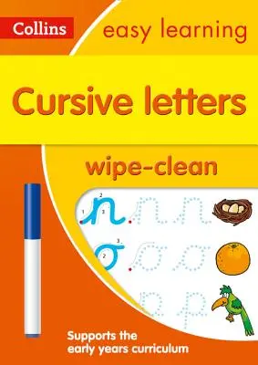 Litere cursive Vârsta 3-5 Carte de activități cu ștersături - Ideală pentru învățarea acasă - Cursive Letters Age 3-5 Wipe Clean Activity Book - Ideal for Home Learning