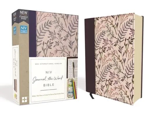 NIV, Biblia Journal the Word, pânză peste carton, roz floral, ediție cu litere roșii, imprimare confortabilă: Reflectează, ia notițe sau creează artă alături de cartea ta preferată - NIV, Journal the Word Bible, Cloth Over Board, Pink Floral, Red Letter Edition, Comfort Print: Reflect, Take Notes, or Create Art Next to Your Favorit