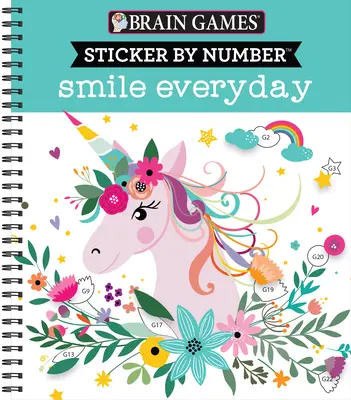 Brain Games - Sticker by Number: Zâmbește în fiecare zi - Brain Games - Sticker by Number: Smile Every Day