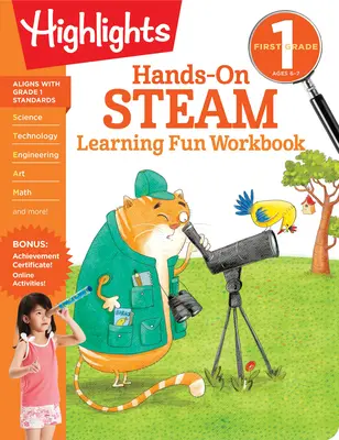 Caiet de lucru pentru învățarea distractivă cu aburi de la clasa întâi Hands-On - First Grade Hands-On Steam Learning Fun Workbook
