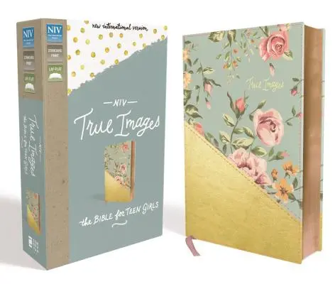 NIV, Biblia True Images, imitație de piele, albastru/dorat: Biblia pentru fete adolescente - NIV, True Images Bible, Imitation Leather, Blue/Gold: The Bible for Teen Girls