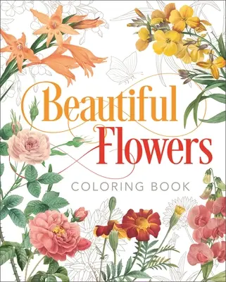 Carte de colorat cu flori frumoase - Beautiful Flowers Coloring Book