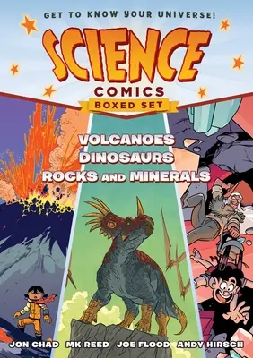 Science Comics Boxed Set: Vulcanii, dinozaurii și rocile și mineralele - Science Comics Boxed Set: Volcanoes, Dinosaurs, and Rocks and Minerals