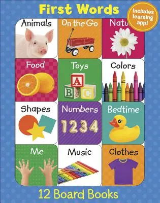 Primele cuvinte (set de 12 cărți și aplicație descărcabilă!) - First Words (12 Book Set & Downloadable App!)