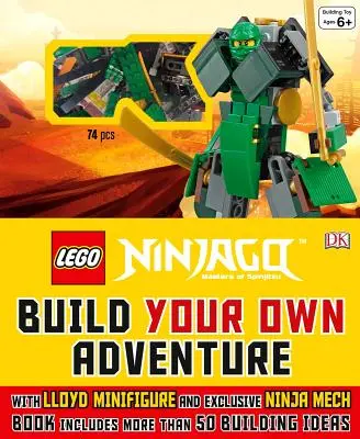 Lego(r) Ninjago: Construiește-ți propria aventură: Cu Lloyd Minifigure și mărțișoare Ninja exclusive, cartea include mai mult de 50 de construcții - Lego(r) Ninjago: Build Your Own Adventure: With Lloyd Minifigure and Exclusive Ninja Merch, Book Includes More Than 50 Buil