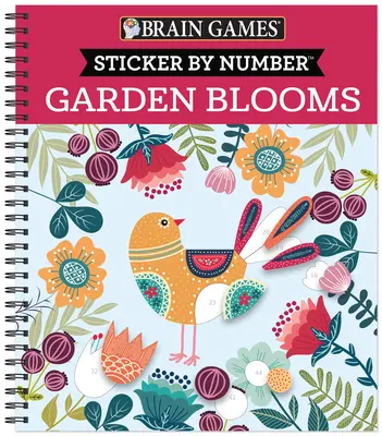 Brain Games - Sticker by Number: Grădina înflorește - Brain Games - Sticker by Number: Garden Blooms