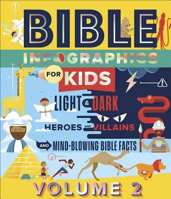 Infografice biblice pentru copii(tm) Volumul 2: Lumină și întuneric, eroi și răufăcători și fapte biblice uluitoare - Bible Infographics for Kids(tm) Volume 2: Light and Dark, Heroes and Villains, and Mind-Blowing Bible Facts