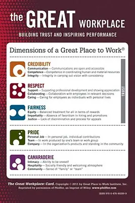 Great Workplace - Construirea încrederii și inspirarea performanței Card - Great Workplace - Building Trust and Inspiring Performance Card