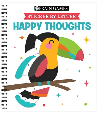 Jocuri pentru creier - Autocolant după literă: Gânduri fericite - Brain Games - Sticker by Letter: Happy Thoughts