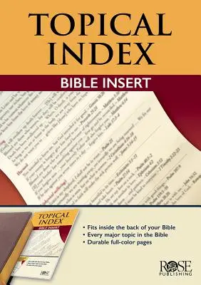 Book: Index biblic topic inserat - Book: Topical Bible Index Insert