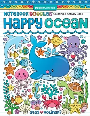 Notebook Doodles Happy Ocean: Carte de colorat și activități - Notebook Doodles Happy Ocean: Coloring & Activity Book