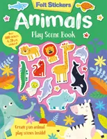 Stickere de pâslă Animale Carte cu scene de joacă - Felt Stickers Animals Play Scene Book