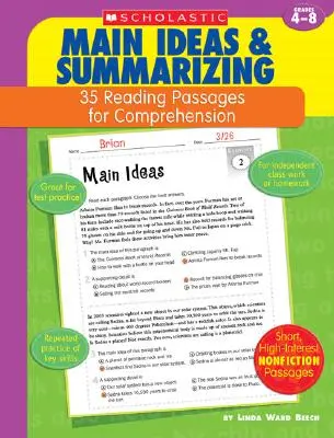 35 Reading Passages for Comprehension: Idei principale și rezumare: 35 Pasaje de lectură pentru înțelegere - 35 Reading Passages for Comprehension: Main Ideas & Summarizing: 35 Reading Passages for Comprehension