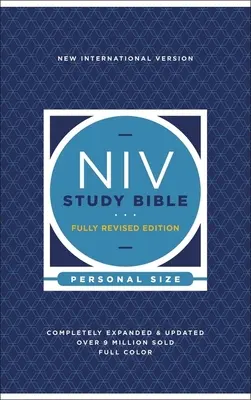 Biblia de studiu NIV, ediție complet revizuită, format personal, copertă cartonată, litere roșii, imprimare confortabilă - NIV Study Bible, Fully Revised Edition, Personal Size, Hardcover, Red Letter, Comfort Print