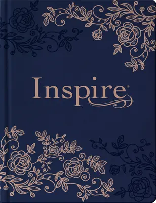 Inspire Bible NLT (copertă cartonată asemănătoare pielii, bleumarin): Biblia pentru colorare și jurnal creativ - Inspire Bible NLT (Hardcover Leatherlike, Navy): The Bible for Coloring & Creative Journaling