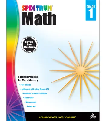 Spectrum Math Workbook, clasa 1 - Spectrum Math Workbook, Grade 1