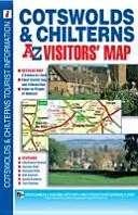 Cotswolds și Chilterns A-Z Hartă pentru vizitatori - Cotswolds and Chilterns A-Z Visitors' Map