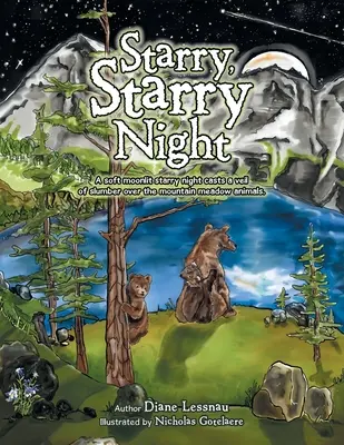 Noapte înstelată, înstelată: O noapte înstelată cu lună blândă aruncă un văl de somn peste animalele de pe pajiștea muntelui. - Starry, Starry Night: A Soft Moonlit Starry Night Casts a Veil of Slumber over the Mountain Meadow Animals.