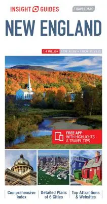 Insight Guides Harta de călătorie New England - Insight Guides Travel Map New England