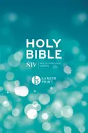Biblia NIV cu copertă cartonată, cu caractere mai mari, albastră - NIV Larger Print Blue Hardback Bible