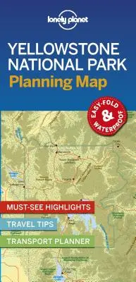 Lonely Planet Yellowstone National Park Hartă de planificare 1 - Lonely Planet Yellowstone National Park Planning Map 1