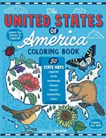 The United States of America Carte de colorat: Fifty State Maps with Capitals and Symbols like Motto, Bird, Mammal, Flower, Insect, Butterfly or Fruit - The United States of America Coloring Book: Fifty State Maps with Capitals and Symbols like Motto, Bird, Mammal, Flower, Insect, Butterfly or Fruit