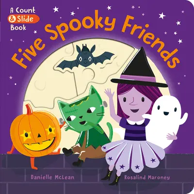 Cinci prieteni înfricoșători: O carte de numărat și alunecat - Five Spooky Friends: A Count & Slide Book