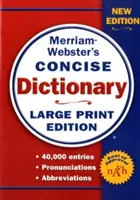 Merriam-Webster's Concise Dictionary, ediție cu tiraj mare - Merriam-Webster's Concise Dictionary, Large Print Edition