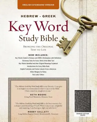 Biblia de studiu cu cuvinte cheie ebraică-greacă: Ediția ESV, piele neagră securizată - The Hebrew-Greek Key Word Study Bible: ESV Edition, Black Bonded Leather