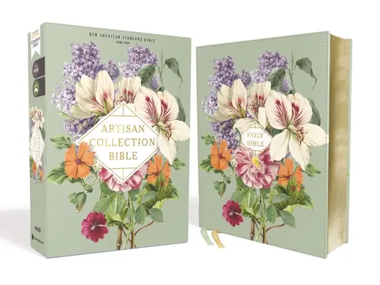 Nasb, Biblie Artisan Collection, piele moale, Sage Floral, Ediția Red Letter, 1995 Text, Comfort Print - Nasb, Artisan Collection Bible, Leathersoft, Sage Floral, Red Letter Edition, 1995 Text, Comfort Print