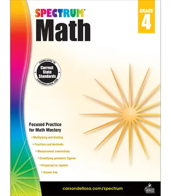 Spectrum Math Workbook, clasa 4 - Spectrum Math Workbook, Grade 4
