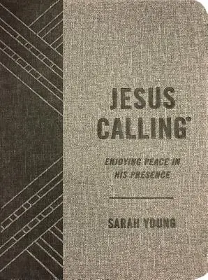 Chemarea lui Isus, piele moale gri texturată, cu scripturi complete: Bucurându-te de pace în prezența Sa - Jesus Calling, Textured Gray Leathersoft, with Full Scriptures: Enjoying Peace in His Presence