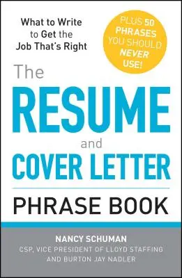 Cartea de fraze pentru CV-uri și scrisori de intenție - The Resume and Cover Letter Phrase Book