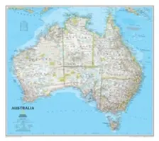 National Geographic: Harta clasică de perete Australia (30.25 X 27 Inch) - National Geographic: Australia Classic Wall Map (30.25 X 27 Inches)
