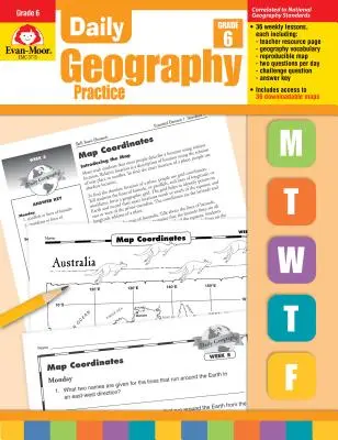 Daily Geography Practice: Gradul 6 [Cu transparențe] - Daily Geography Practice: Grade 6 [With Transparencies]