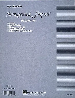 Manuscript Paper (Deluxe Pad) (Blue Cover) - Manuscript Paper (Deluxe Pad)(Blue Cover)