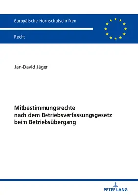 Drepturile de co-determinare în temeiul Legii privind constituirea întreprinderilor în transferul operațiunilor: O clasificare a 613a Bgb în sistemul Constituției întreprinderilor - Mitbestimmungsrechte Nach Dem Betriebsverfassungsgesetz Beim Betriebsuebergang: Eine Einordnung Von  613a Bgb in Das System Der Betriebsverfassung