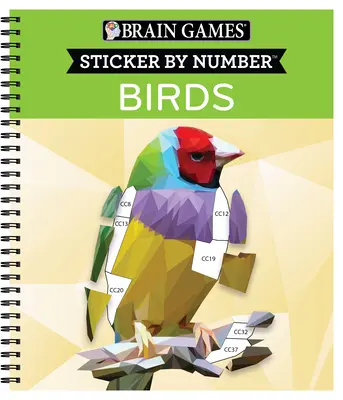 Brain Games - Autocolant după număr: Păsări (42 de imagini pentru autocolant) - Brain Games - Sticker by Number: Birds (42 Images to Sticker)