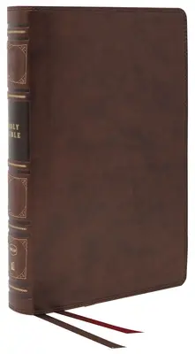 Nkjv, Biblia de referință Deluxe Thinline, piele naturală, maro, litere roșii, imprimare confortabilă: Sfânta Biblie, Noua versiune King James - Nkjv, Deluxe Thinline Reference Bible, Genuine Leather, Brown, Red Letter, Comfort Print: Holy Bible, New King James Version