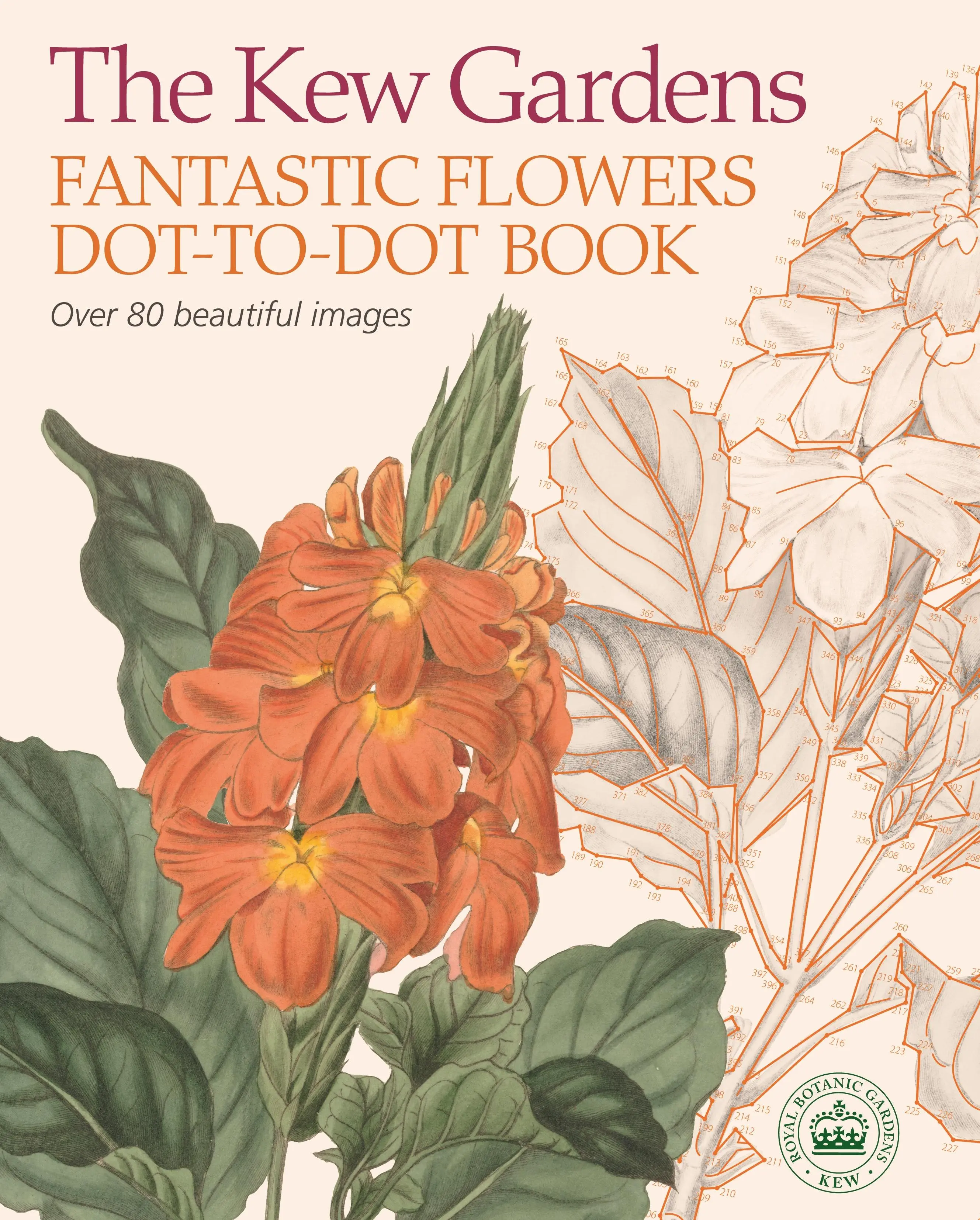 Kew Gardens Flori fantastice Carte de colorat - Kew Gardens Fantastic Flowers Dot-to-Dot Book