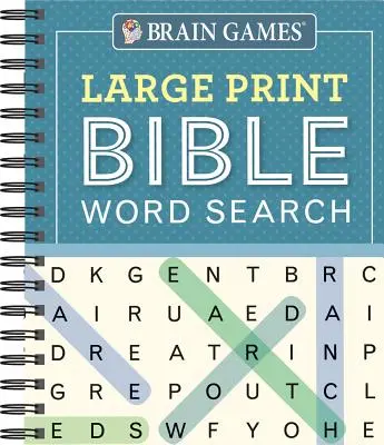 Brain Games - Căutarea cuvintelor biblice cu caractere mari (albastru) - Brain Games - Large Print Bible Word Search (Blue)