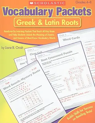 Pachete de vocabular: Rădăcini grecești și latine - Vocabulary Packets: Greek & Latin Roots